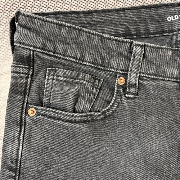 Old Navy Low Rise OG Loose Jeans 6 Charcoal Faded Black Moon Shade Straight Leg - Picture 3 of 16